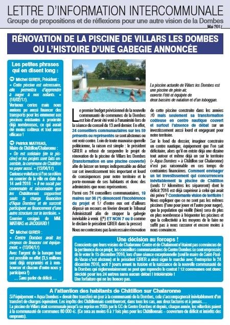 LETTRE D'INFORMATION